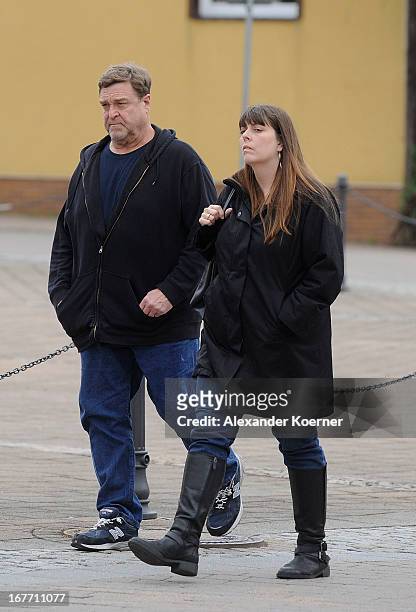 Actor John Goodman and his wife Annabeth Hartzog are seen walking through the city of Ilsenburg on April 28, 2013 in Ilsenburg near Goslar, Germany....