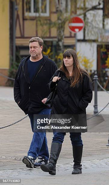 Actor John Goodman and his wife Annabeth Hartzog are seen walking through the city of Ilsenburg on April 28, 2013 in Ilsenburg near Goslar, Germany....