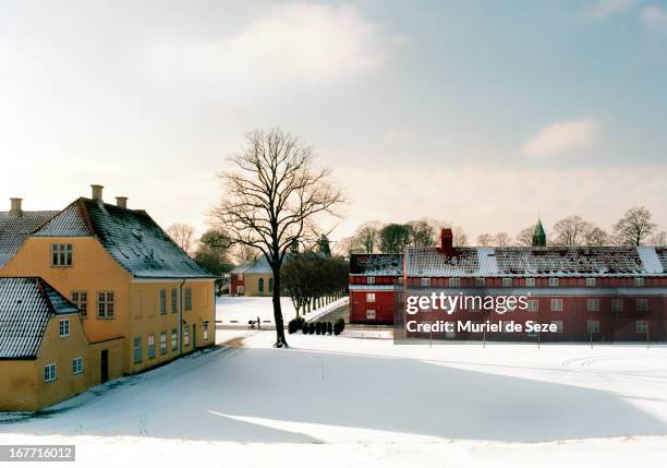 kastellet, copenhagen - copenhagen winter stock-fotos und bilder