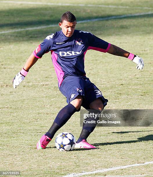 Ronwen Williams during the Absa Premiership match between Golden Arrows and SuperSport United at Princess Magogo Stadium on April 28, 2013 in Durban,...