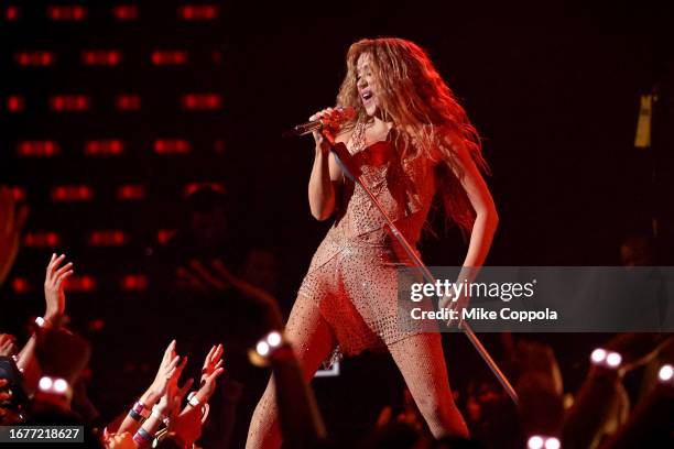 Shakira performs onstage during the 2023 MTV Video Music Awards at Prudential Center on September 12, 2023 in Newark, New Jersey.