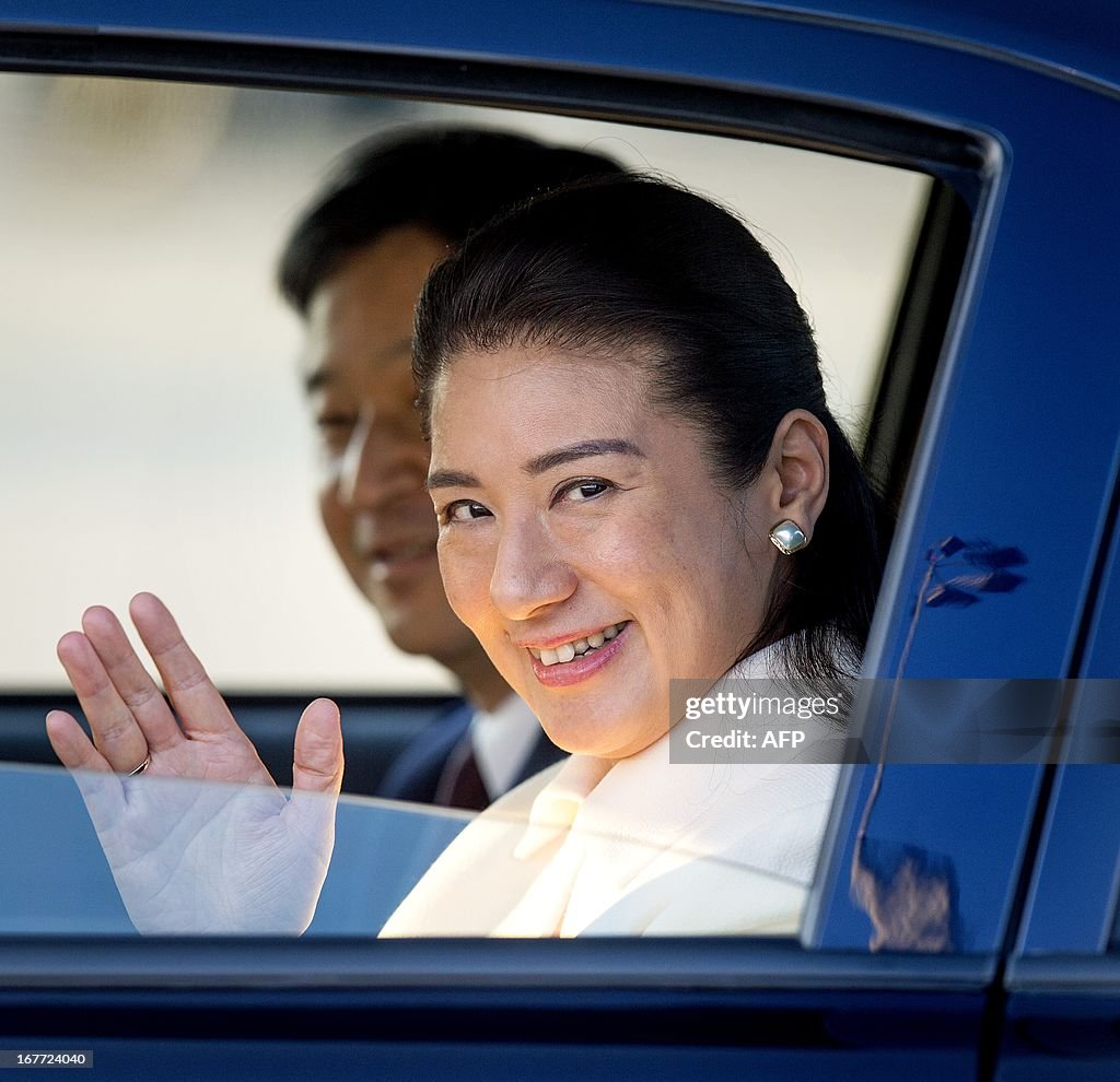 NETHERLANDS-ROYALTY-JAPAN-ARRIVAL