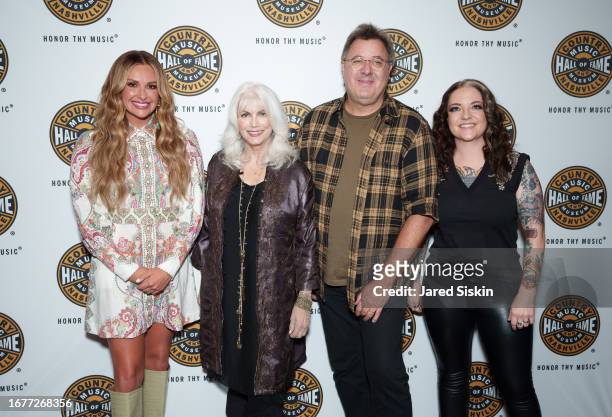 Carly Pearce, Emmylou Harris, Vince Gill and Ashley McBryde attend Country Music Hall of Fame and Museum's 2023 All for the Hall New York Benefit at...