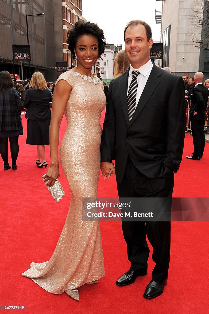 Heather Headley and Brian Musso arrive at The Laurence Olivier Awards... News Photo Getty Images