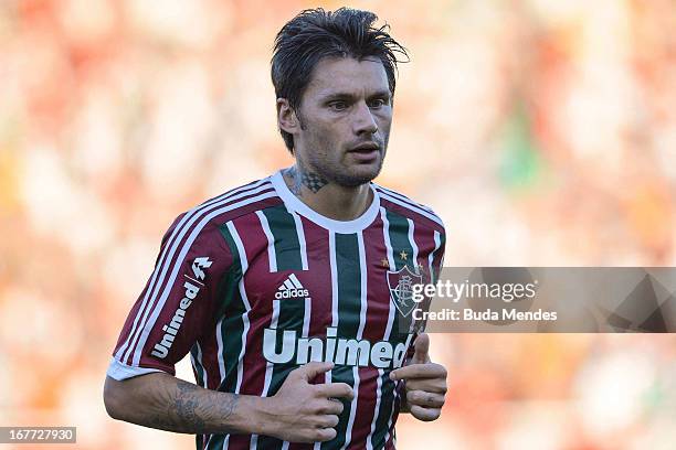 Rafael Sobis of Fluminense during the match between Fluminense and Volta Redonda as part of Rio State Championship 2013 at Raulino de Oliveira...