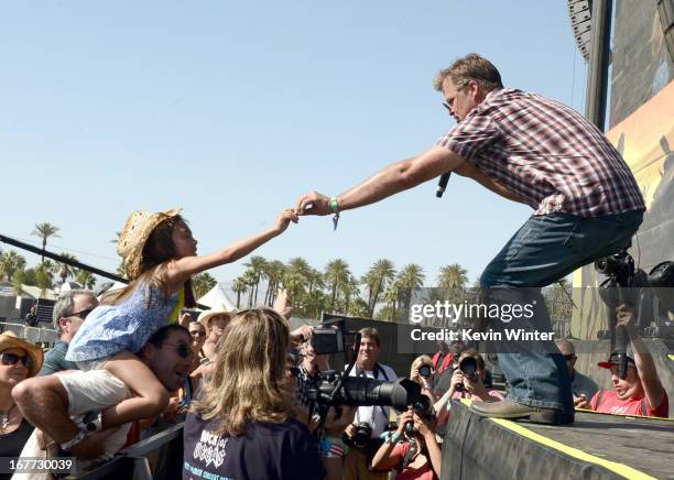 Musician Richie McDonald of Lonestar performs onstage during 2013 Stagecoach: California's Country Music Festival held at The Empire Polo Club on...