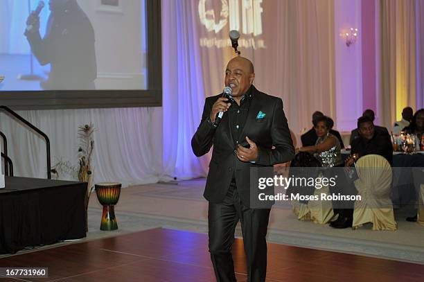Recording artist Peabo Bryson performs at the Care For Congo Gala 2013 at the St. Regis Hotel on April 13, 2013 in Atlanta, Georgia.