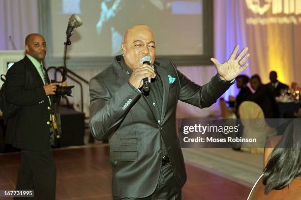 Peabo Bryson performs at the Care For Congo Gala 2013 at the St. Regis Hotel on April 13, 2013 in Atlanta, Georgia.