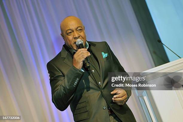 Recording Artist Peabo Bryson performs at the Care For Congo Gala 2013 at the St. Regis Hotel on April 13, 2013 in Atlanta, Georgia.