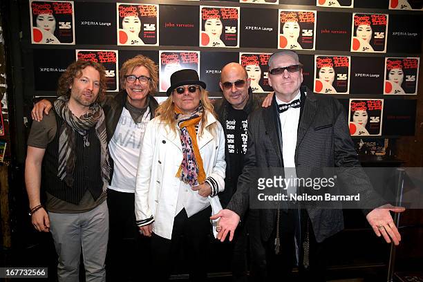 Daxx Nielsen, Tom Petersson, Rick Nielsen, John Varvatos and Robin Zander attend the 35th Anniversary of Cheap Trick at Budokan at the John Varvatos...