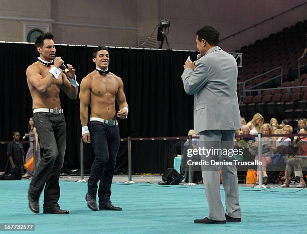 Chippendale dancers and Clint Holmes appear during The Animal Foundation's 10th annual "Best in Show," a benefit for the animal shelter, at the...