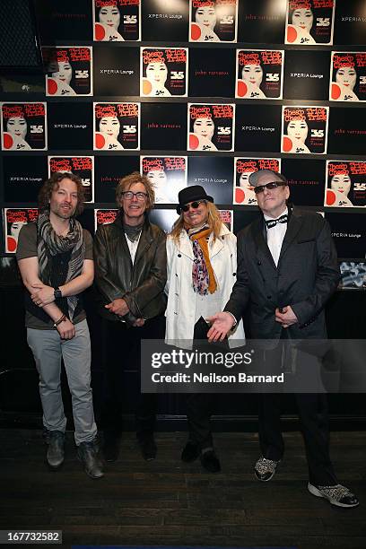 Daxx Nielsen, Tom Petersson, Rick Nielsen and Robin Zander attend the 35th Anniversary of Cheap Trick at Budokan at the John Varvatos Bowery NYC...