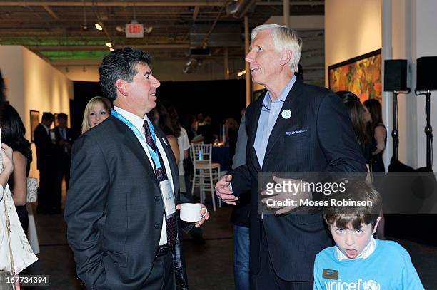 Dan Brutto and Robert Thompson attend The UNICEF Experience at Mason Murer Fine Art Gallery on April 28, 2013 in Atlanta, Georgia.
