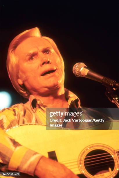 George Jones Red Razorblade American country music star George Jones performs at Tramps, New ...