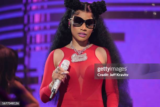 Nicki Minaj performs onstage during the 2023 MTV Video Music Awards at Prudential Center on September 12, 2023 in Newark, New Jersey.