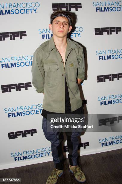Actor Moises Arias arrives at "The Kings of Summer" premiere at Sundance Kabuki Cinemas on April 28, 2013 in San Francisco, California.