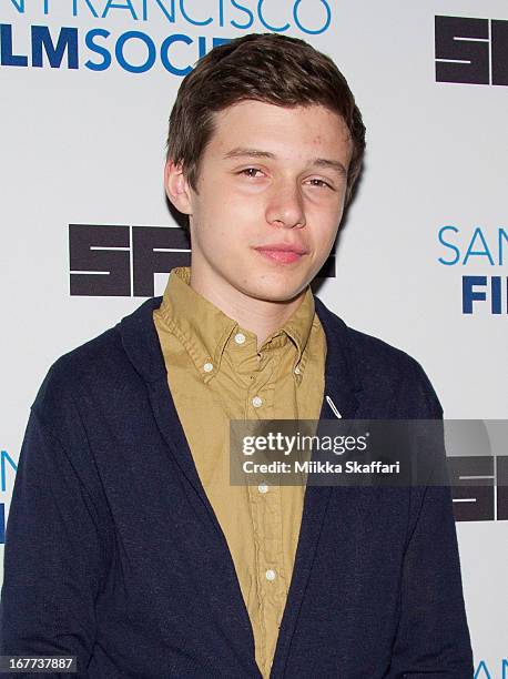 Actor Nick Robinson arrives at "The Kings of Summer" premiere at Sundance Kabuki Cinemas on April 28, 2013 in San Francisco, California.