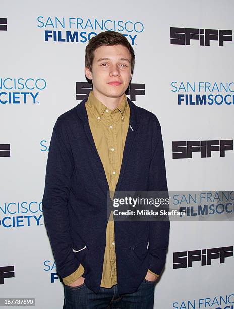 Actor Nick Robinson arrives at "The Kings of Summer" premiere at Sundance Kabuki Cinemas on April 28, 2013 in San Francisco, California.