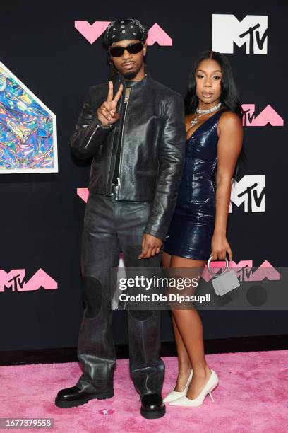 Metro Boomin and guest attend the 2023 MTV Video Music Awards at the Prudential Center on September 12, 2023 in Newark, New Jersey.