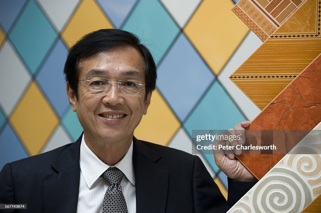 Roongroj Saengsastra, President of Dynasty Ceramic Plc, in...