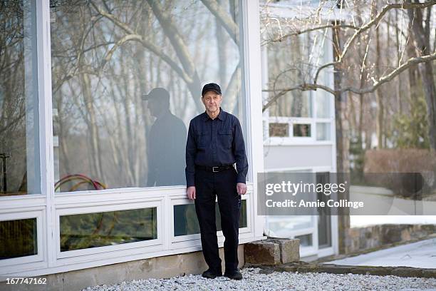 Composer Steve Reich is photographed for the Guardian newspaper on February 26, 2013 in Bedford, New York.