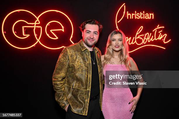 Michael Gandolfini and Mia Healey attend as GQ Celebrates Men's Fashion Week In New York City at Jean's on September 12, 2023 in New York City.