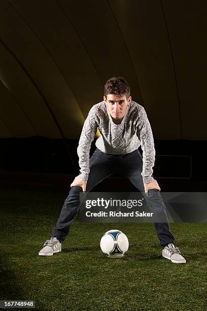 Footballer Oscar dos Santos Emboaba is photographed for the Guardian on March 8, 2013 in London, England.