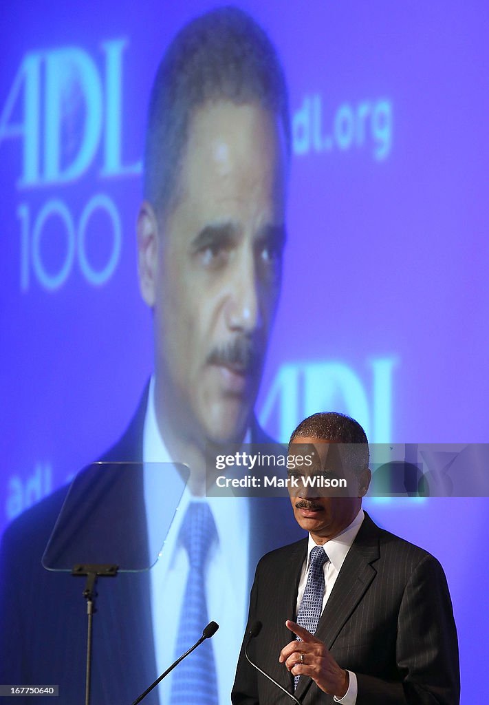 Attorney General Eric Holder Speaks At The Anti-Defamation League 2013 Summit