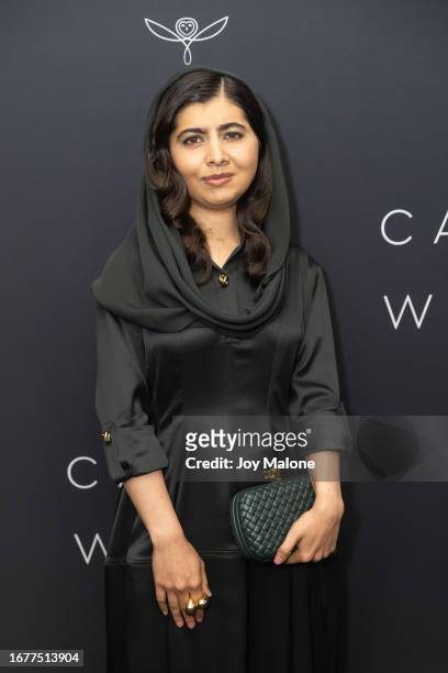 Malala Yousafzai attends the Kering Caring For Women Dinner at The Pool on September 12, 2023 in New York City.