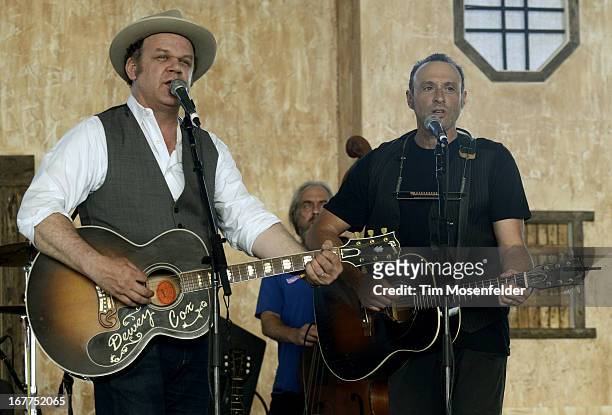 John C. Reilly and Dan Bern of John Reilly and Friends perform as part of the Stagecoach Music Festival at the Empire Polo Grounds on April 28, 2013...