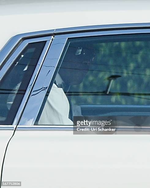 Michael Jordan arrives for his wedding at Bethesda-by-the Sea church on April 27, 2013 in Palm Beach, Florida.