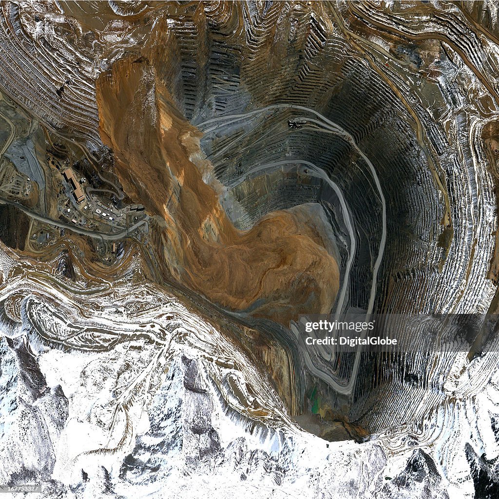 Satellite Image of Landslide at Bingham Canyon Mine