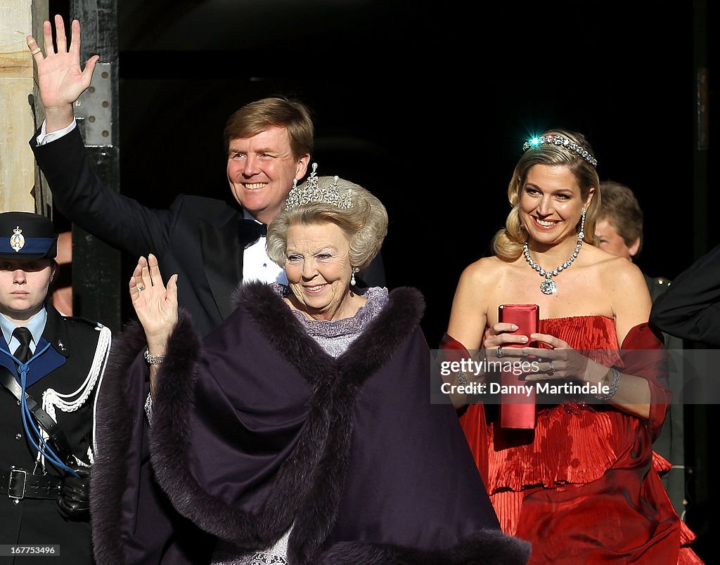 Queen Beatrix Of The Netherlands Hosts A Dinner Ahead Of Her Abdication