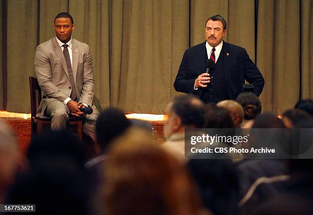 "This Way Out"-- Frank and Mayor Poole speak at a town hall meeting in a gang-riddled housing project, after someone close to the Reagan's is...