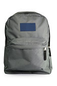 Backpack with grey and blue colors