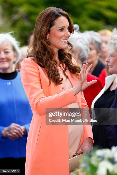 Catherine, Duchess of Cambridge visits Naomi House Children's Hospice, to celebrate Children's Hospice Week 2013 on April 29, 2013 near Winchester,...