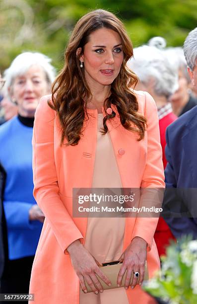 Catherine, Duchess of Cambridge visits Naomi House Children's Hospice, to celebrate Children's Hospice Week 2013 on April 29, 2013 near Winchester,...