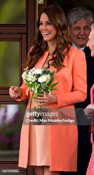 Catherine, Duchess of Cambridge visits Naomi House Children's Hospice, to celebrate Children's Hospice Week 2013 on April 29, 2013 near Winchester,...