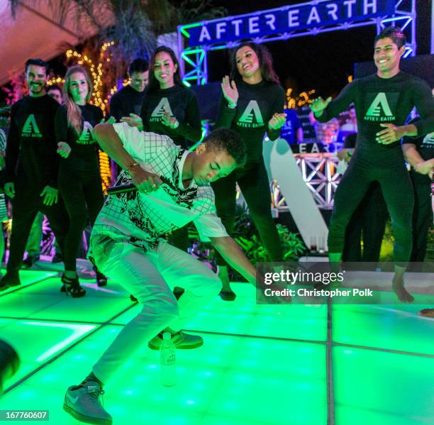 Actor Jaden Smith perform at the "After Earth" party at The 5th Annual Summer Of Sony at the Ritz Carlton Hotel on April 23, 2013 in Cancun, Mexico.