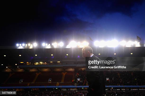 Paolo Di Canio of Sunderland shows his dissapointment as he walks off at half time during the Barclays Premier League match between Aston Villa and...