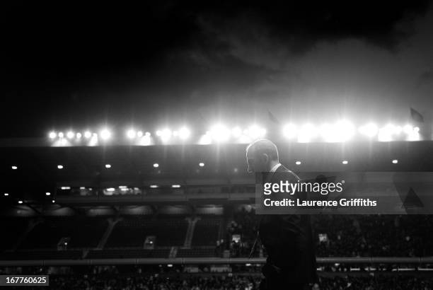 Paolo Di Canio of Sunderland shows his dissapointment as he walks off at half time during the Barclays Premier League match between Aston Villa and...