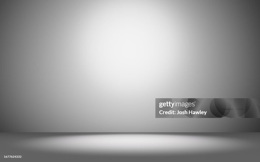 White gray gradient room background