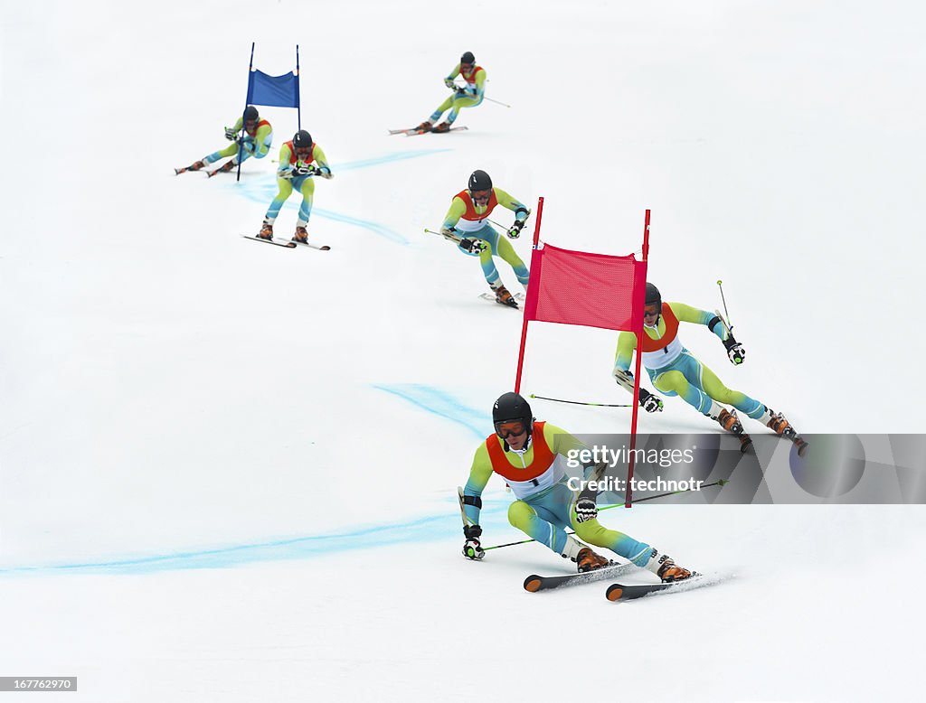 Giant slalom skier