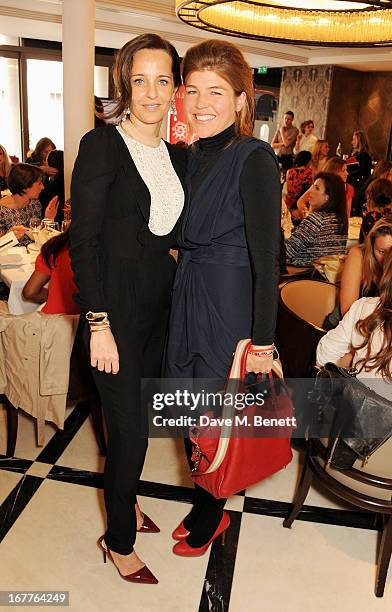 Julie Brangstrup and Amber Nuttall attend the launch of Cash & Rocket, in aid of the Rush to Zero campaign, at Banca Restaurant on April 29, 2013 in...