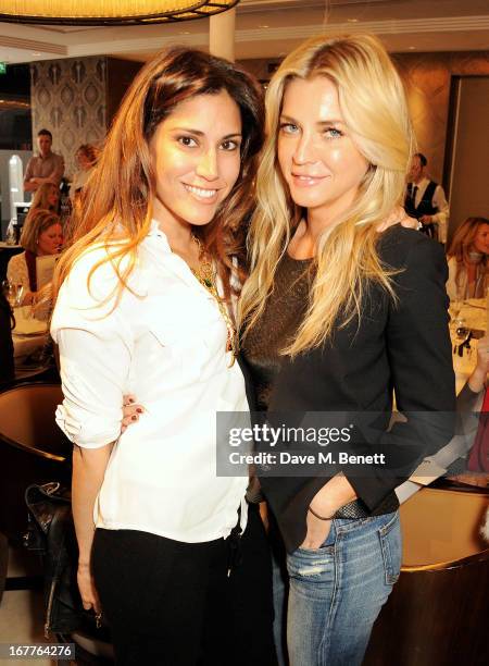 Lily Hodges and Stephanie Dorrance attend the launch of Cash & Rocket, in aid of the Rush to Zero campaign, at Banca Restaurant on April 29, 2013 in...
