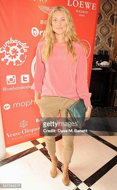 Heidi Bishop attends the launch of Cash & Rocket, in aid of the Rush to Zero campaign, at Banca Restaurant on April 29, 2013 in London, England.