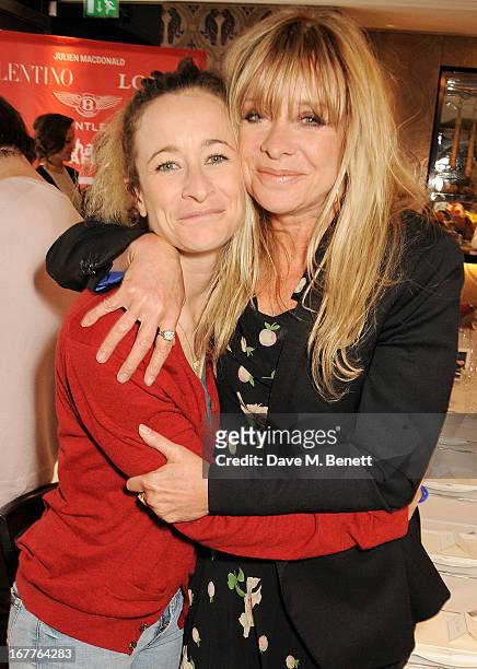 Leah Wood and Jo Wood attend the launch of Cash & Rocket, in aid of the Rush to Zero campaign, at Banca Restaurant on April 29, 2013 in London,...