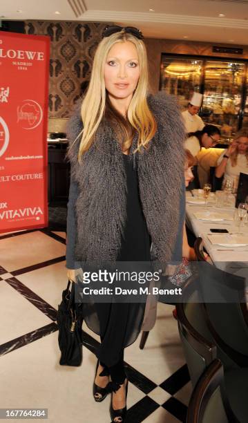 Caprice Bourret attends the launch of Cash & Rocket, in aid of the Rush to Zero campaign, at Banca Restaurant on April 29, 2013 in London, England.