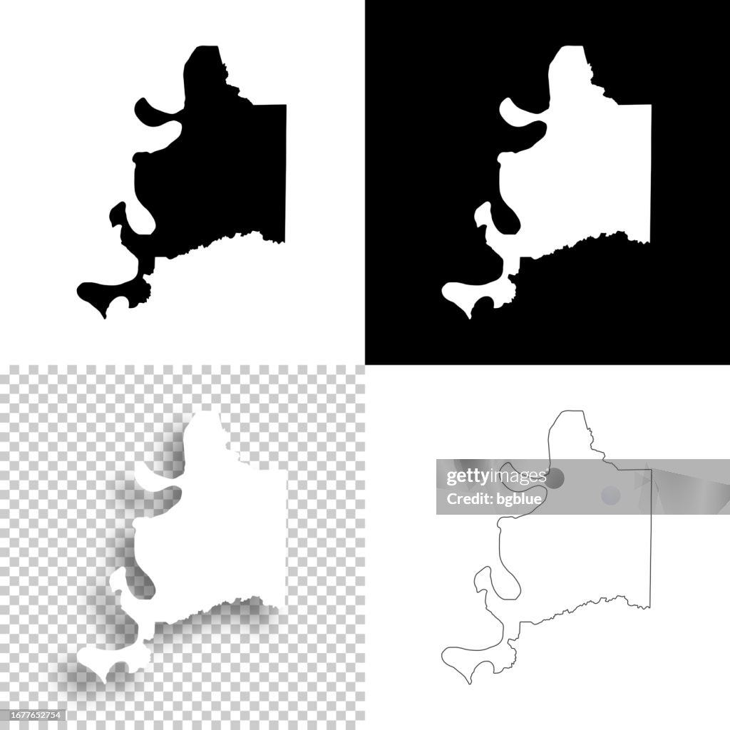 Adams County, Mississippi. Maps for design. Blank, white and black backgrounds