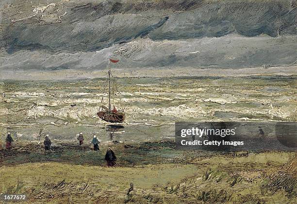 This is the image of the 1882 painting by Dutch artist Vincent van Gogh 'View of the Sea at Scheveningen', one of the two Van Gogh paintings that...